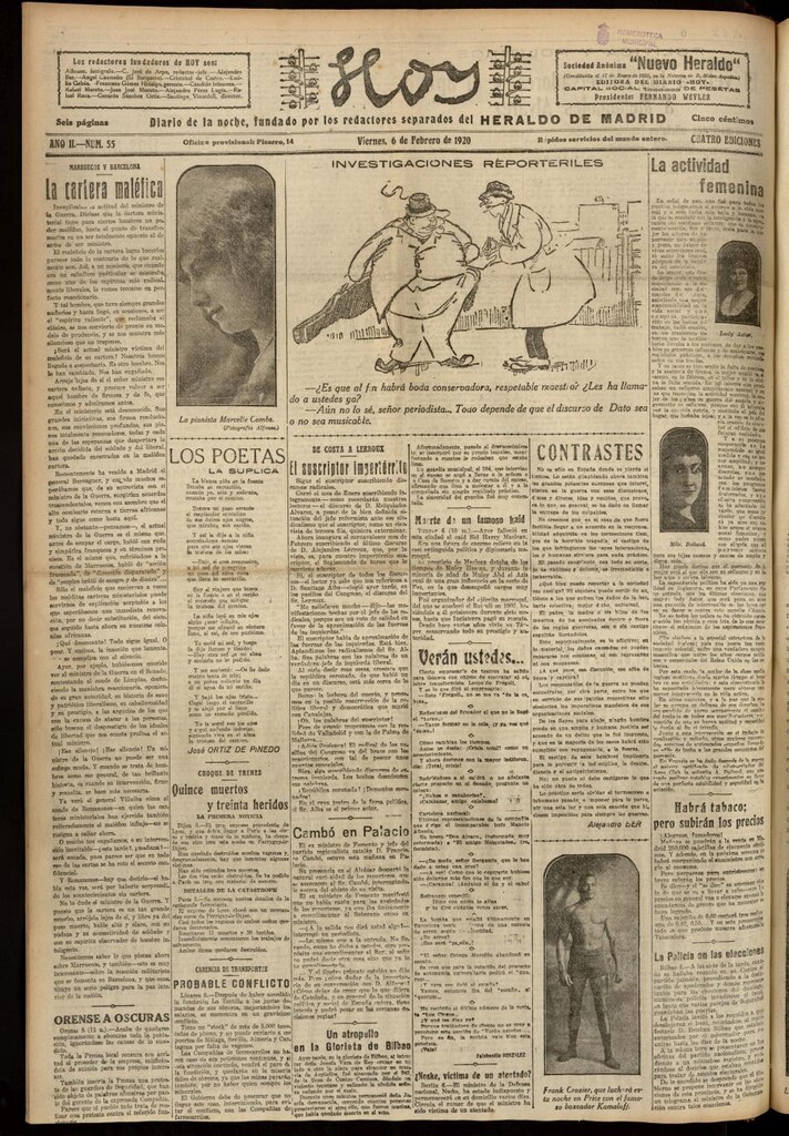 Miniatura de Hoy del 6 de febrero de 1920