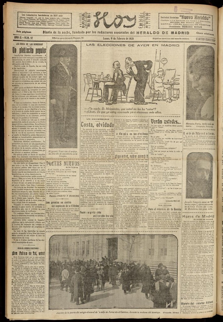 Miniatura de Hoy del 9 de febrero de 1920