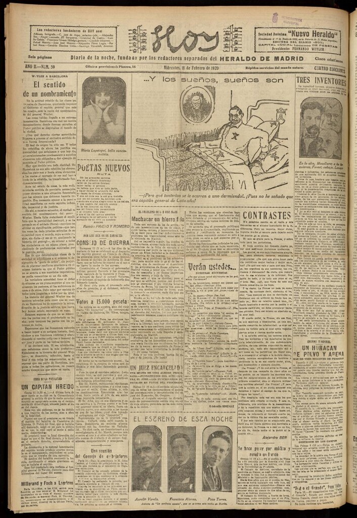 Miniatura de Hoy del 11 de febrero de 1920