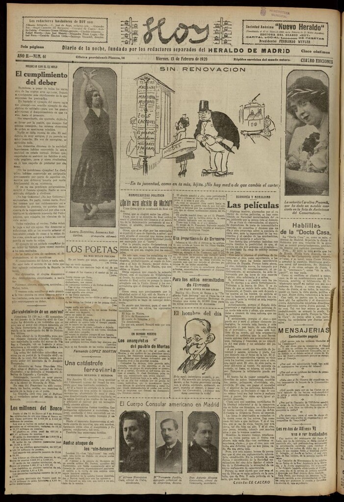 Miniatura de Hoy del 13 de febrero de 1920