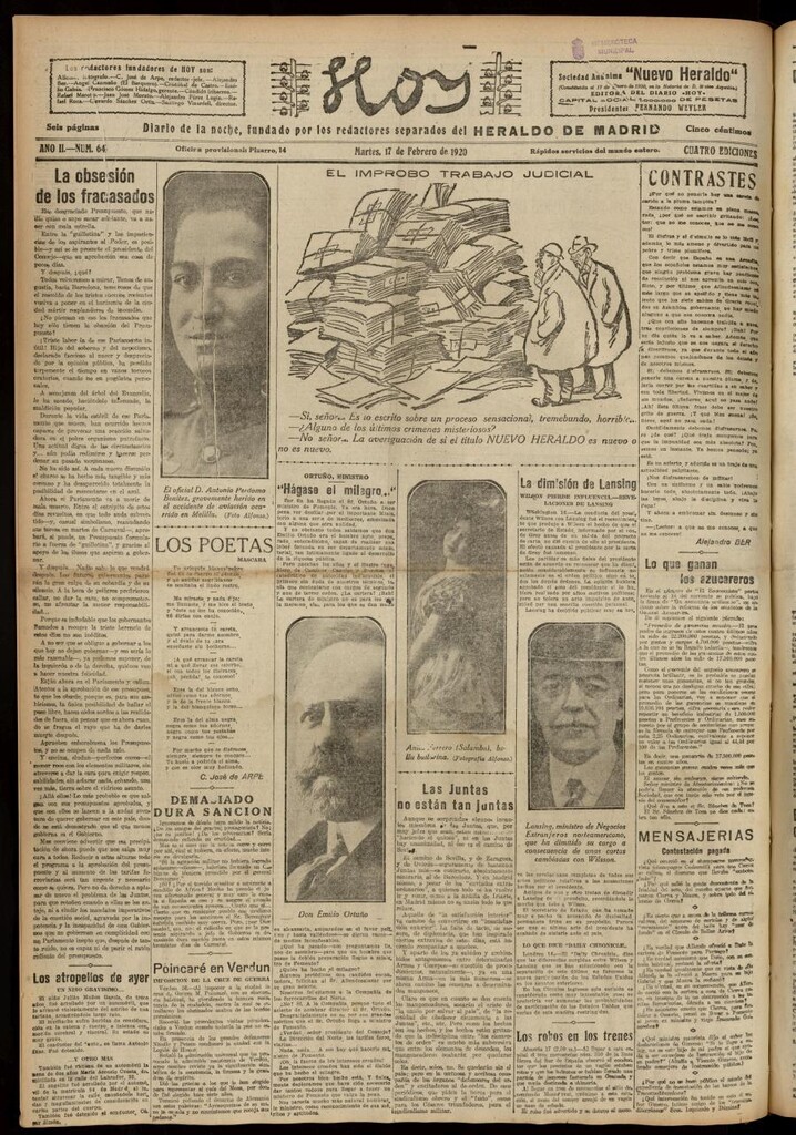 Miniatura de Hoy del 17 de febrero de 1920