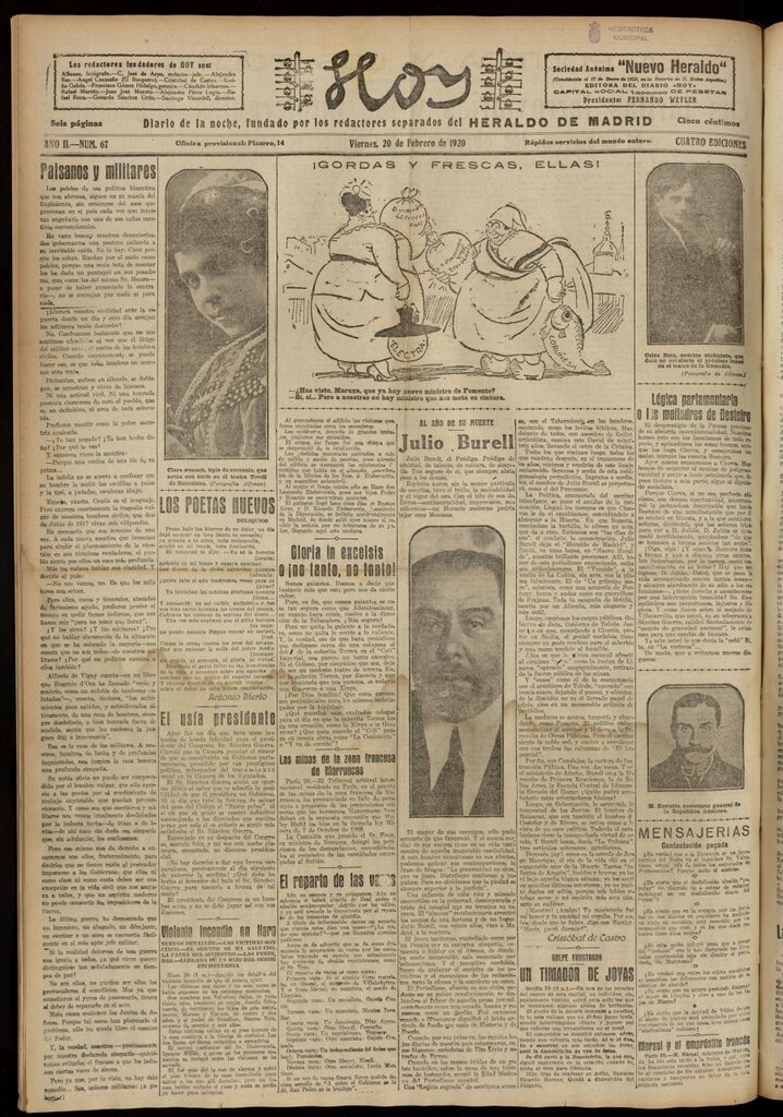Miniatura de Hoy del 20 de febrero de 1920