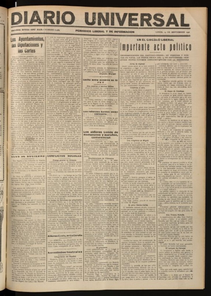 Miniatura de Diario Universal del 15 de septiembre de 1930