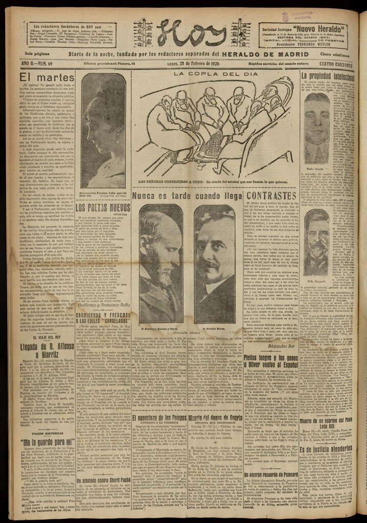 Miniatura de Hoy del 23 de febrero de 1920
