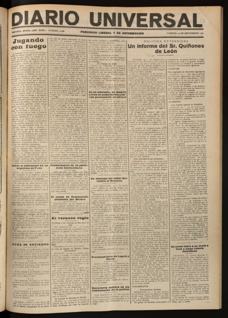 Miniatura de Diario Universal del 19 de septiembre de 1930