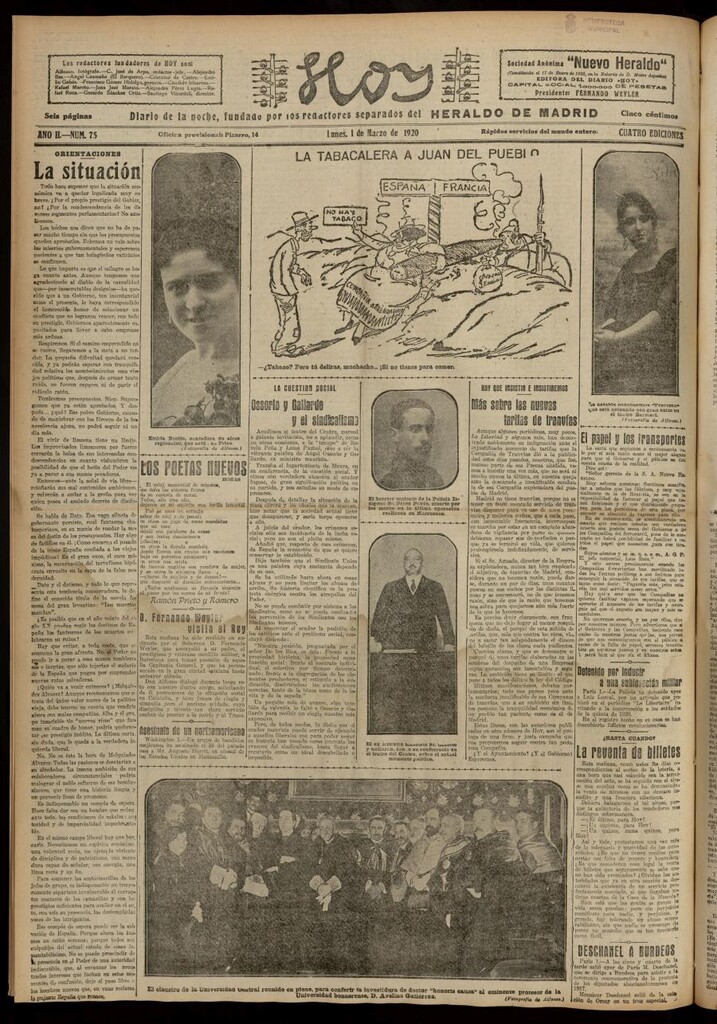 Miniatura de Hoy del 1 de marzo de 1920