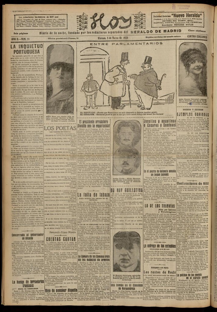 Miniatura de Hoy del 5 de marzo de 1920