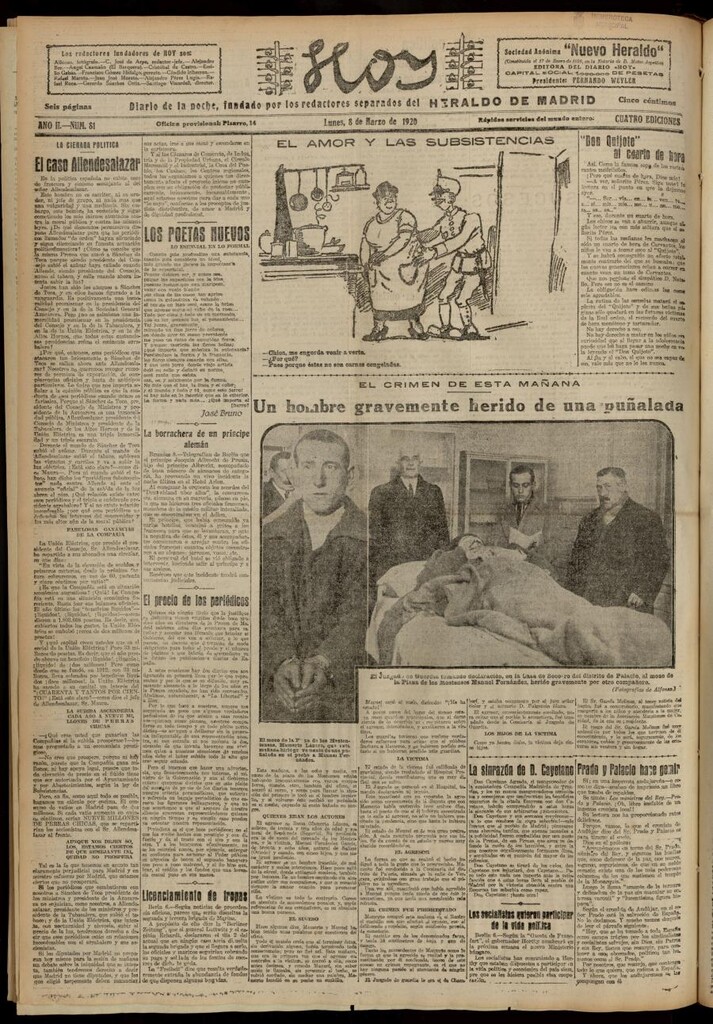Miniatura de Hoy del 8 de marzo de 1920
