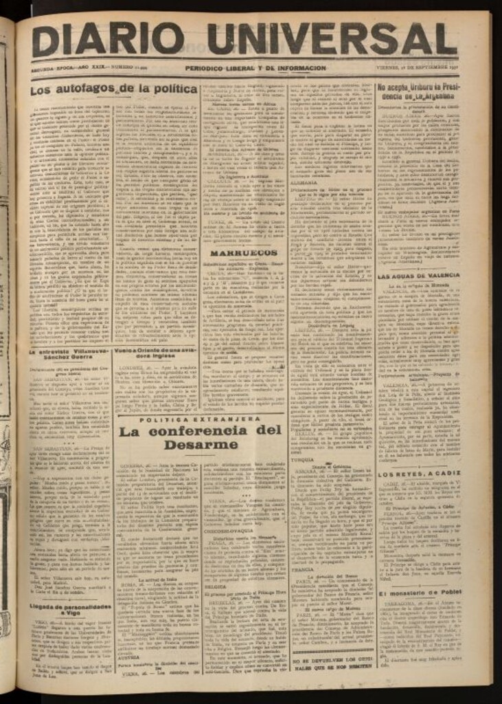Miniatura de Diario Universal del 26 de septiembre de 1930