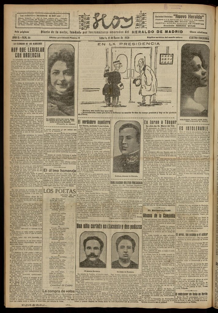 Miniatura de Hoy del 13 de marzo de 1920