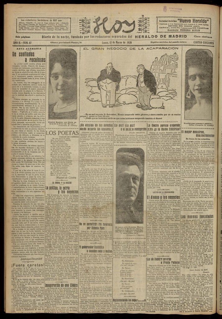 Miniatura de Hoy del 15 de marzo de 1920