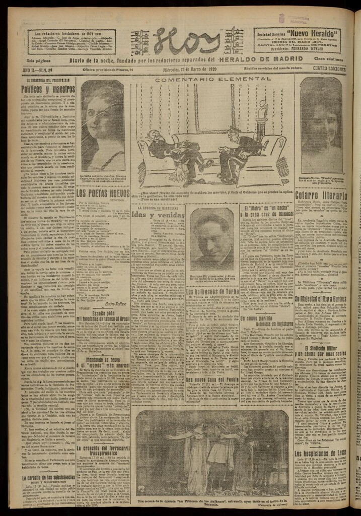 Miniatura de Hoy del 17 de marzo de 1920