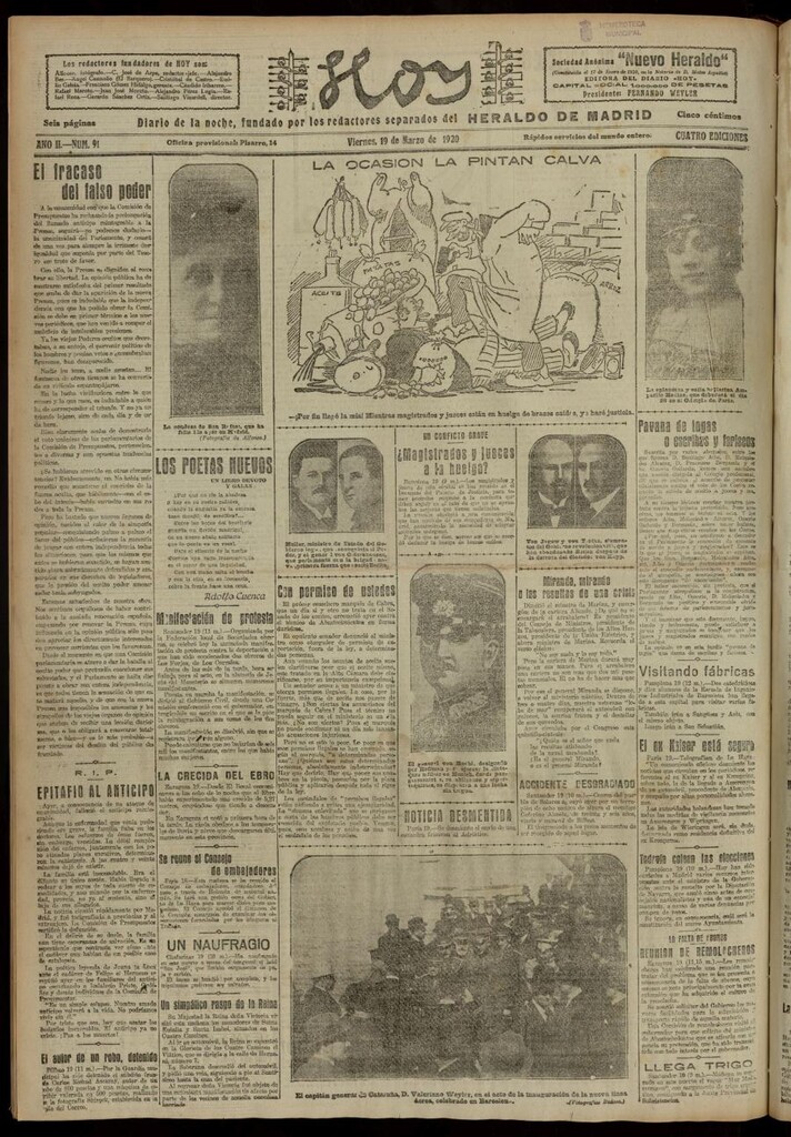 Miniatura de Hoy del 19 de marzo de 1920