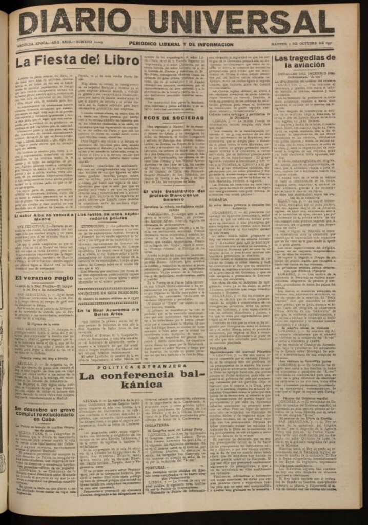Miniatura de Diario Universal del 7 de octubre de 1930