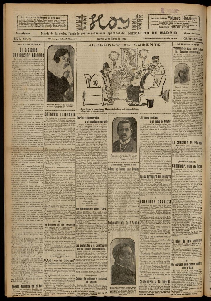 Miniatura de Hoy del 25 de marzo de 1920