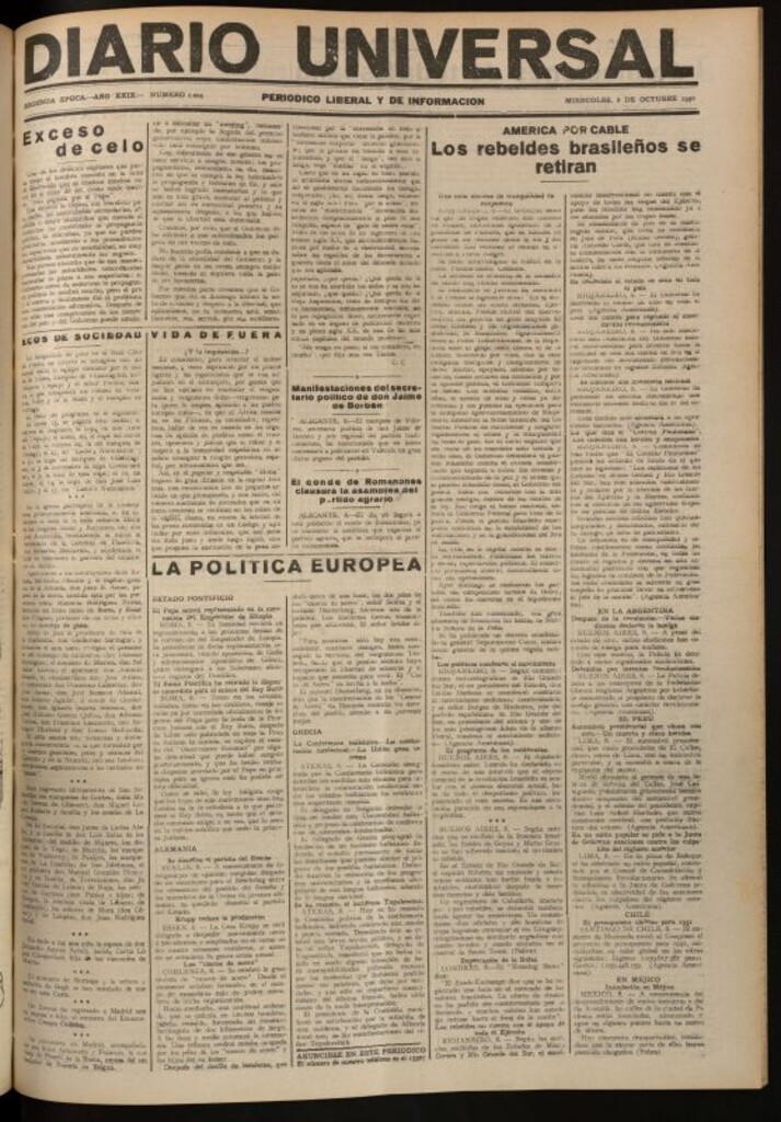 Miniatura de Diario Universal del 8 de octubre de 1930