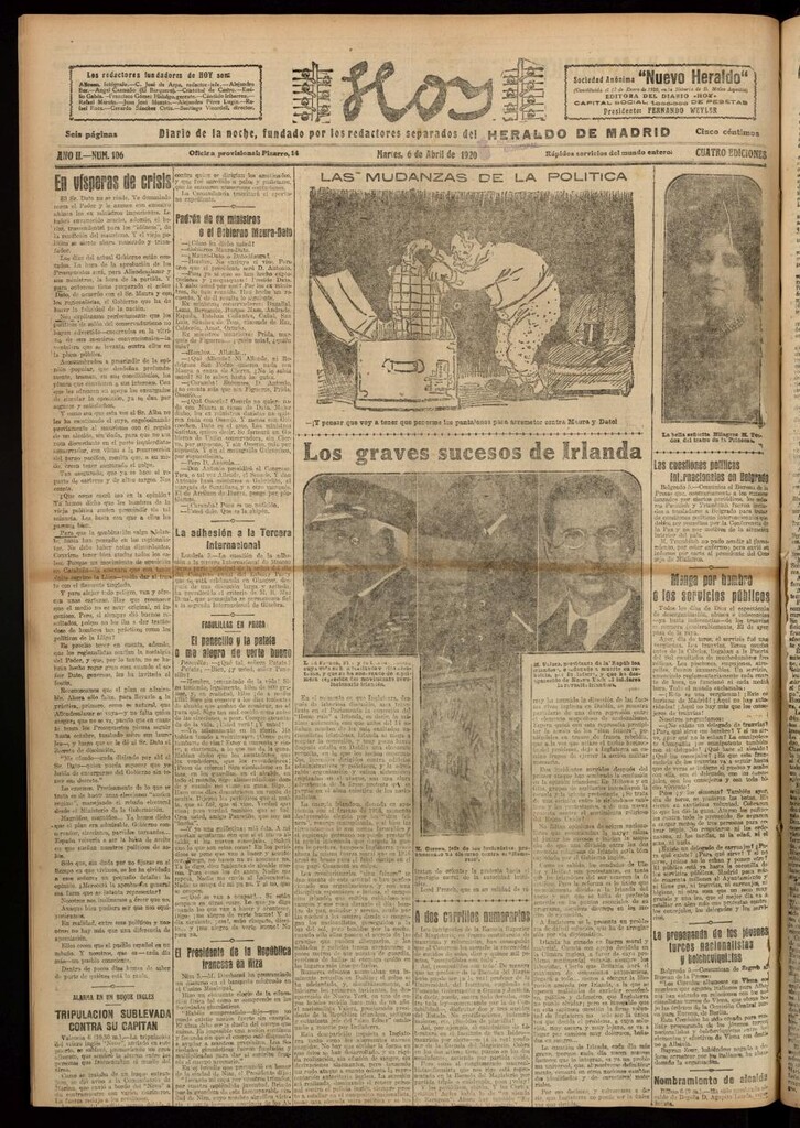 Miniatura de Hoy del 6 de abril de 1920