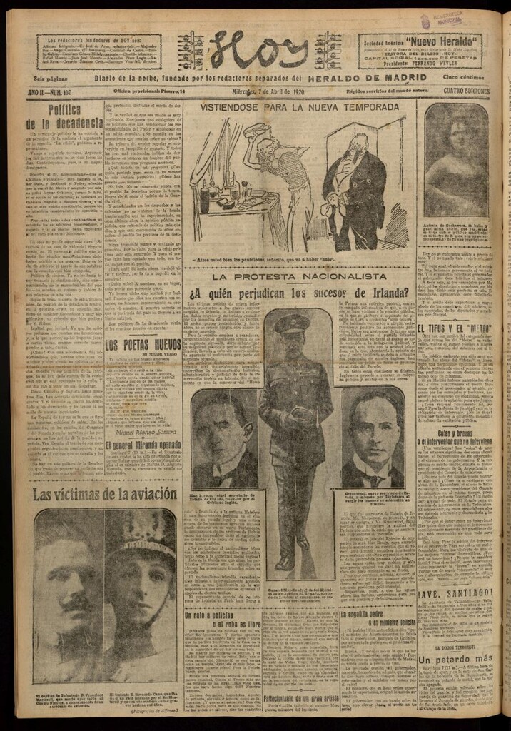 Miniatura de Hoy del 7 de abril de 1920