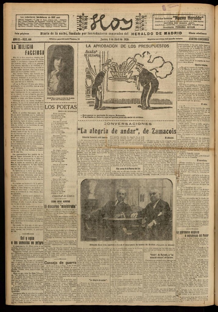 Miniatura de Hoy del 8 de abril de 1920