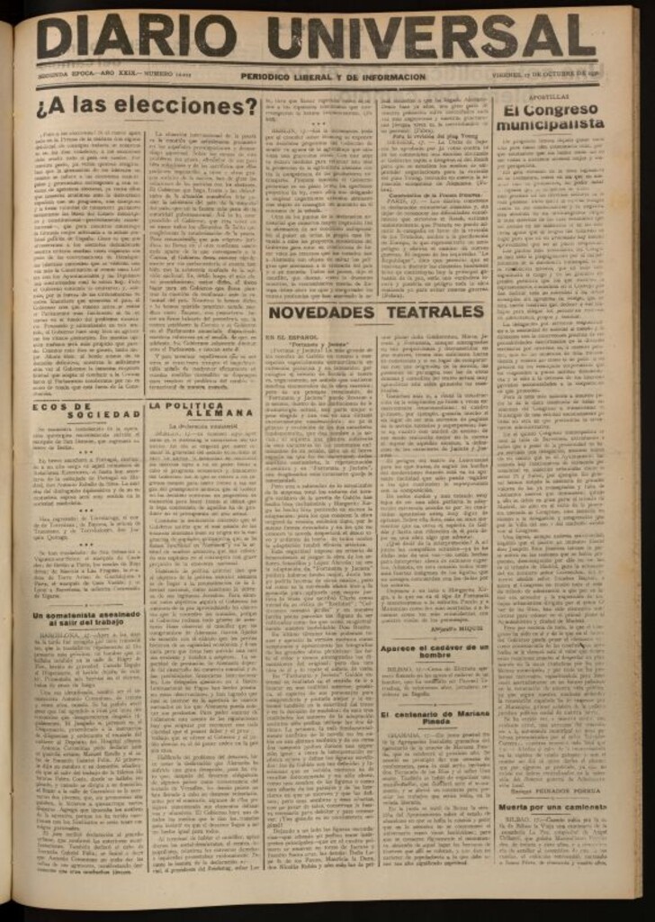 Miniatura de Diario Universal del 17 de octubre de 1930
