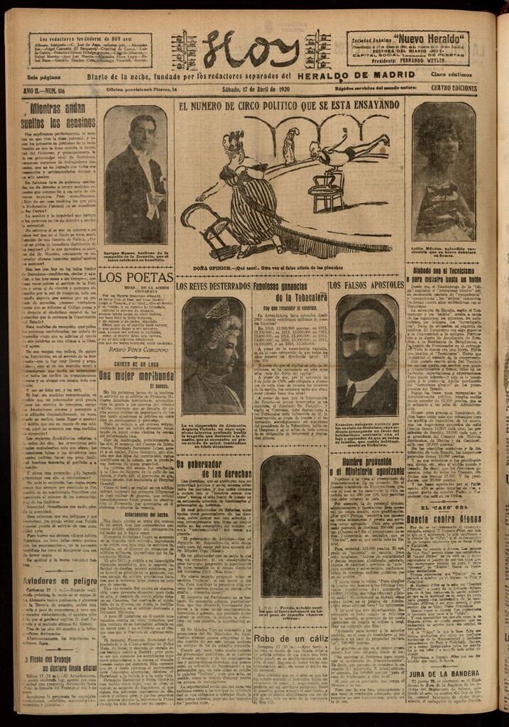 Miniatura de Hoy del 17 de abril de 1920