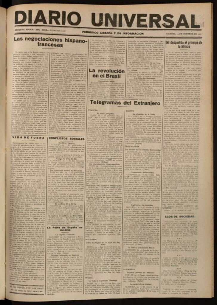 Miniatura de Diario Universal del 24 de octubre de 1930