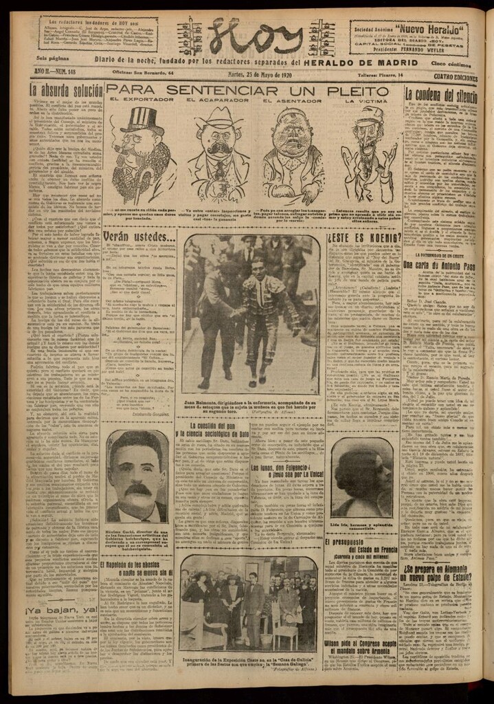 Miniatura de Hoy del 25 de mayo de 1920