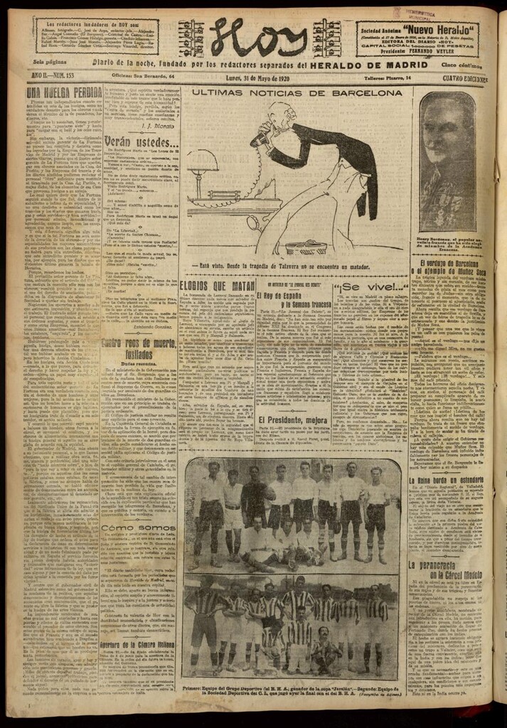 Miniatura de Hoy del 31 de mayo de 1920