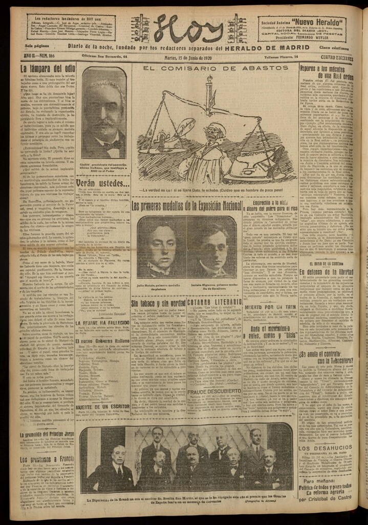 Miniatura de Hoy del 15 de junio de 1920