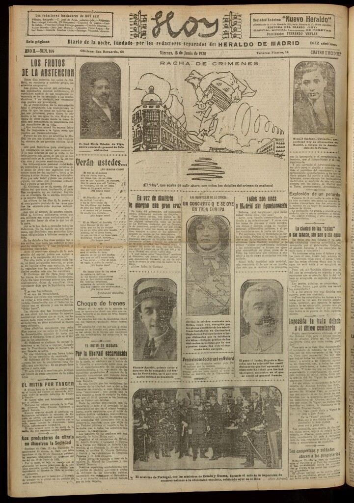 Miniatura de Hoy del 18 de junio de 1920