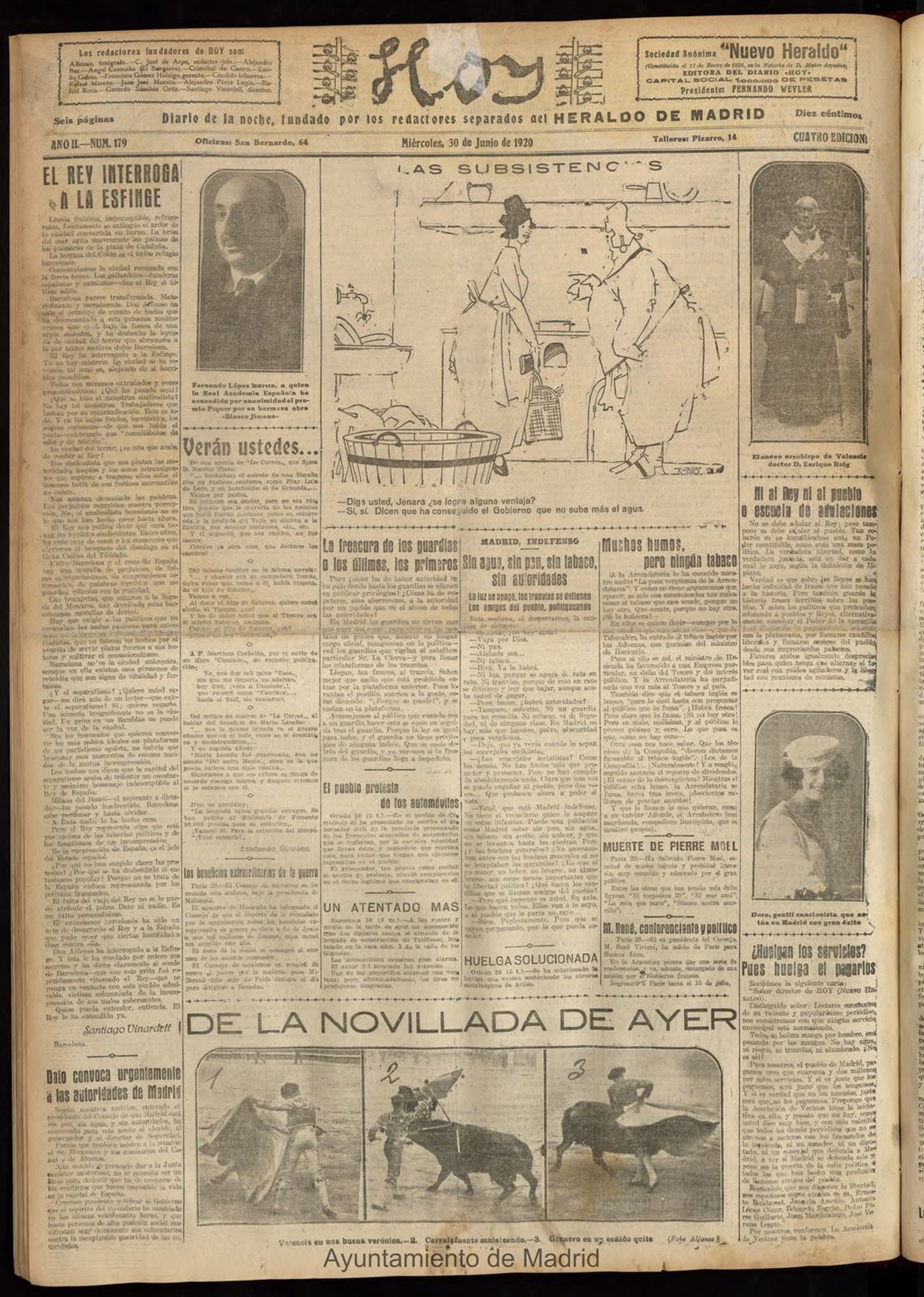 Miniatura de Hoy del 30 de junio de 1920