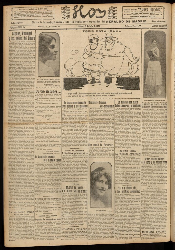 Miniatura de Hoy del 17 de julio de 1920