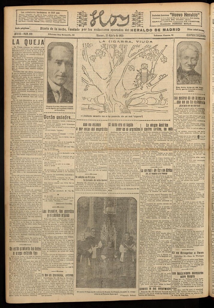 Miniatura de Hoy del 23 de julio de 1920