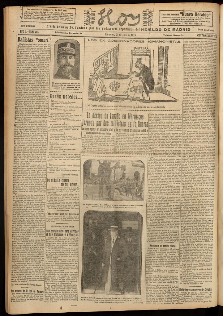 Miniatura de Hoy del 28 de julio de 1920
