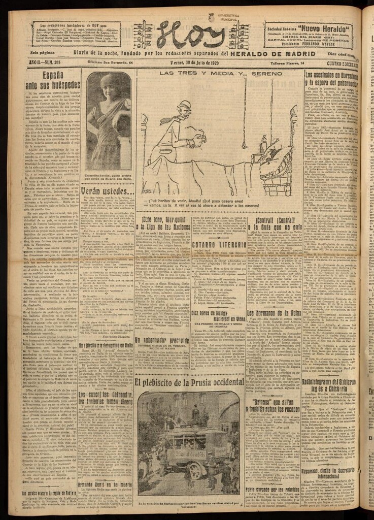 Miniatura de Hoy del 30 de julio de 1920