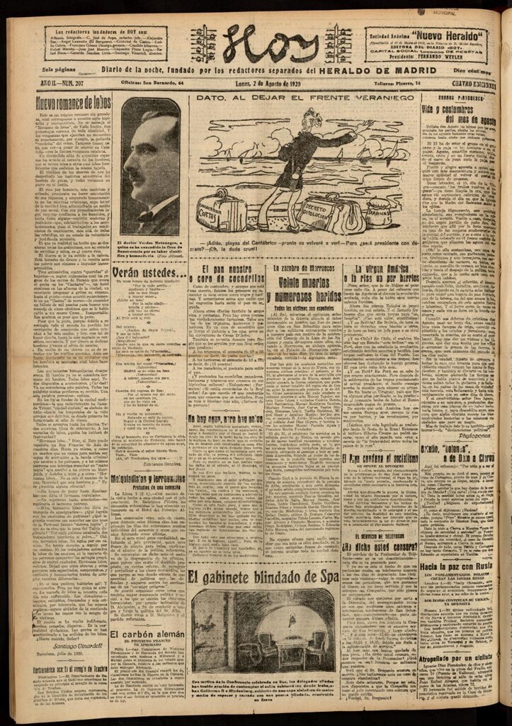 Miniatura de Hoy del 2 de agosto de 1920