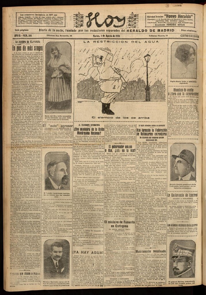 Miniatura de Hoy del 3 de agosto de 1920