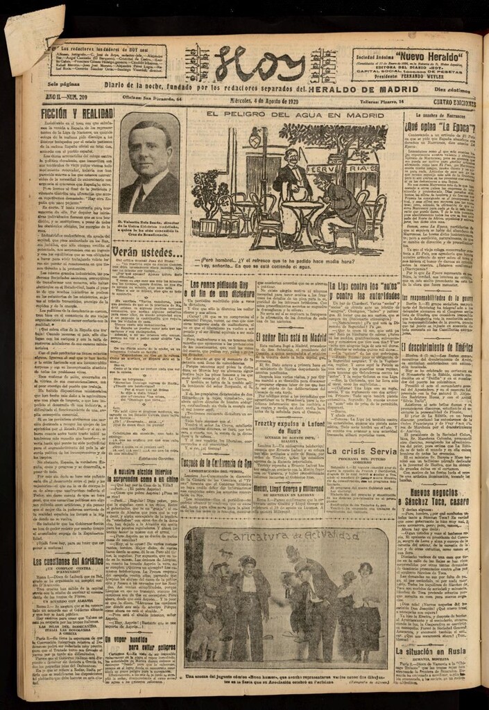 Miniatura de Hoy del 4 de agosto de 1920