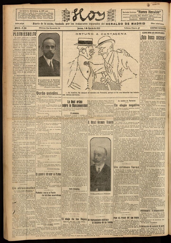 Miniatura de Hoy del 5 de agosto de 1920