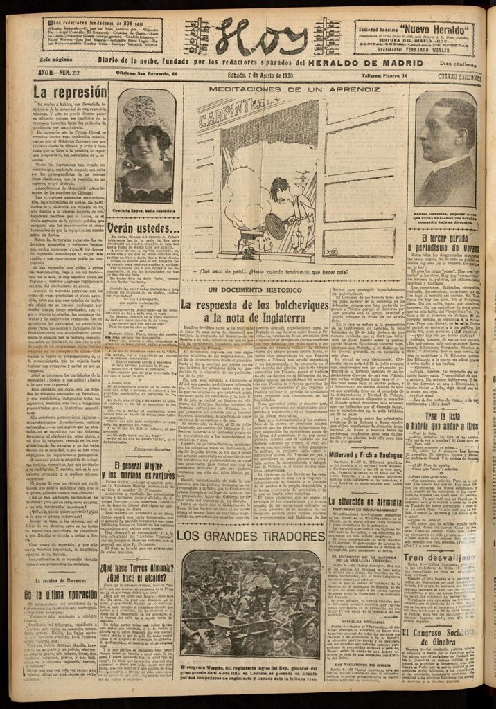 Miniatura de Hoy del 7 de agosto de 1920