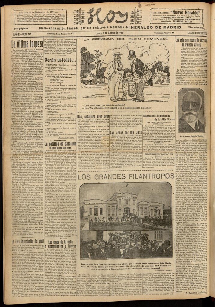 Miniatura de Hoy del 9 de agosto de 1920