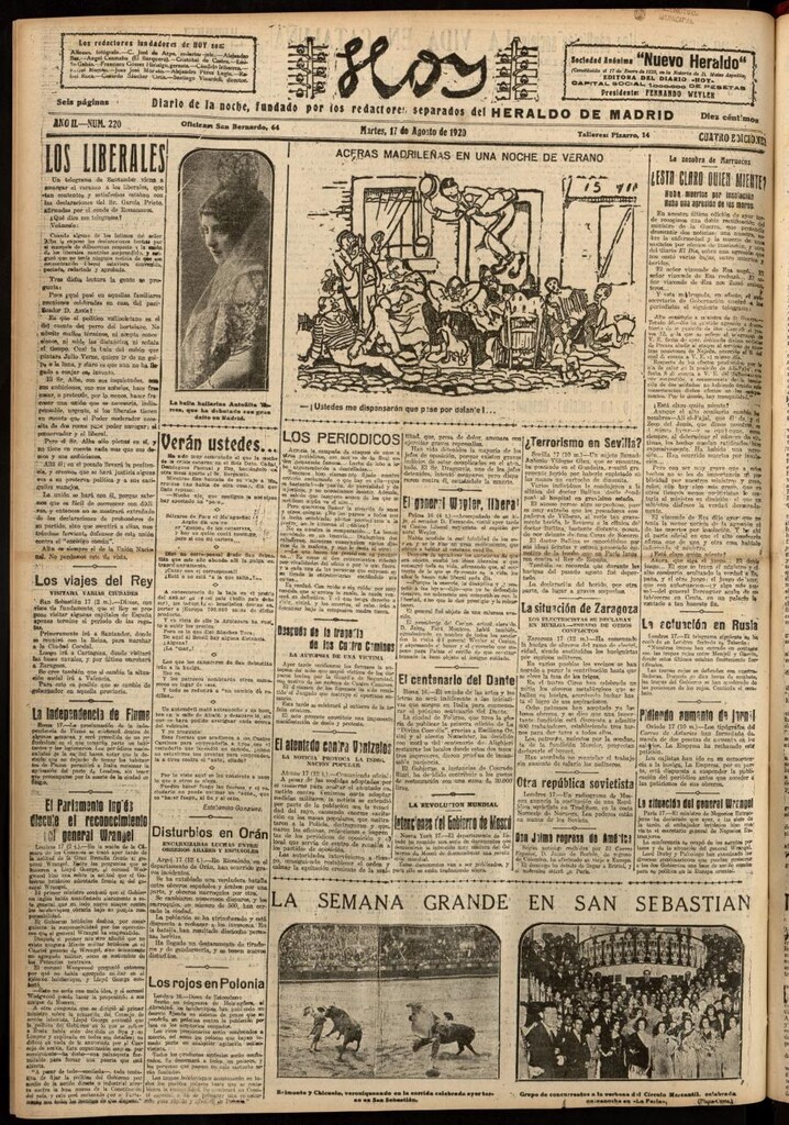 Miniatura de Hoy del 17 de agosto de 1920