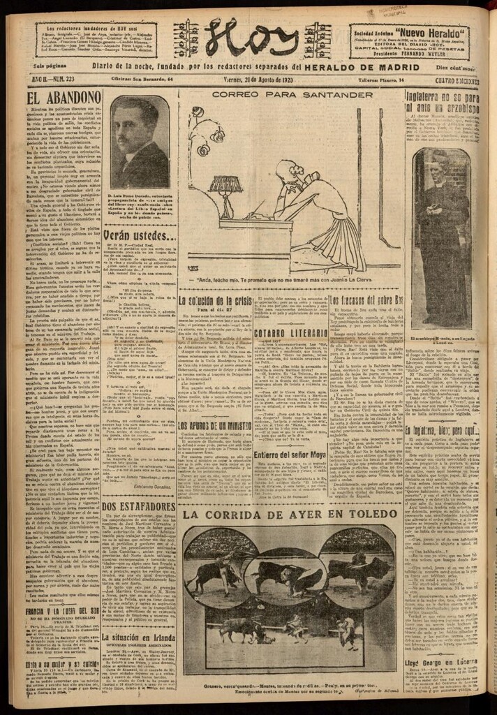 Miniatura de Hoy del 20 de agosto de 1920