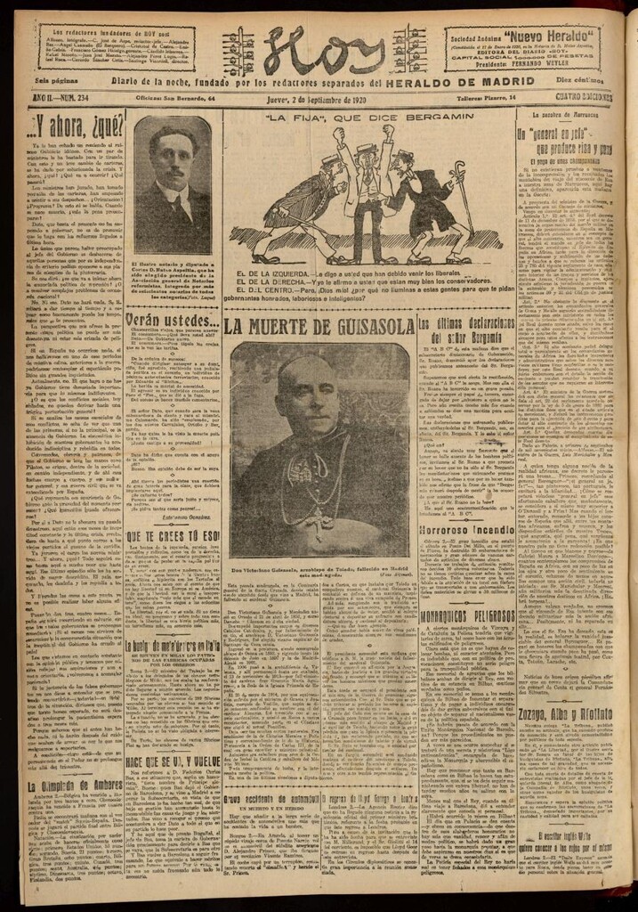 Miniatura de Hoy del 2 de septiembre de 1920