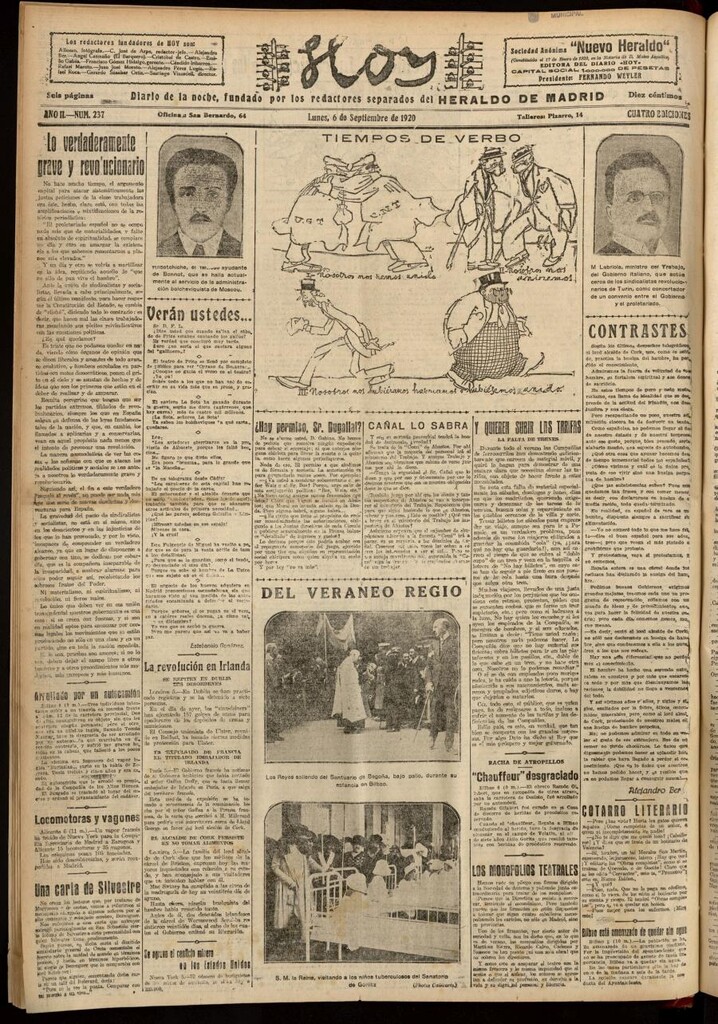 Miniatura de Hoy del 6 de septiembre de 1920