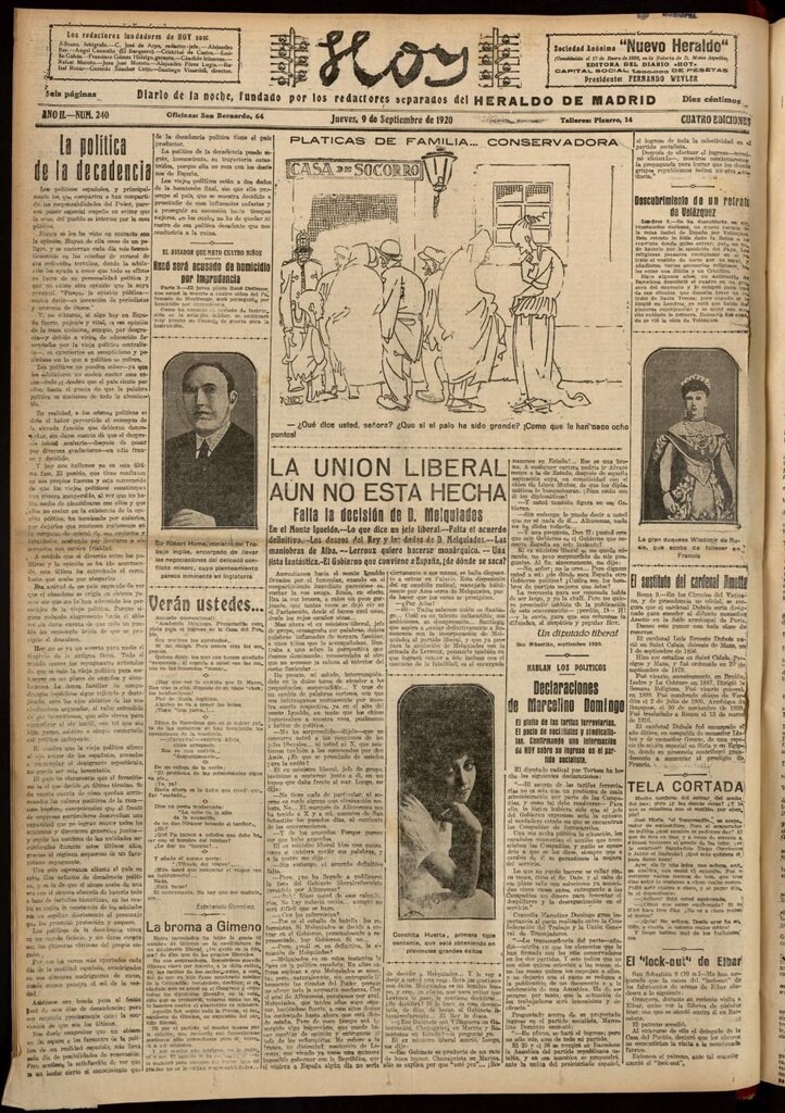 Miniatura de Hoy del 9 de septiembre de 1920