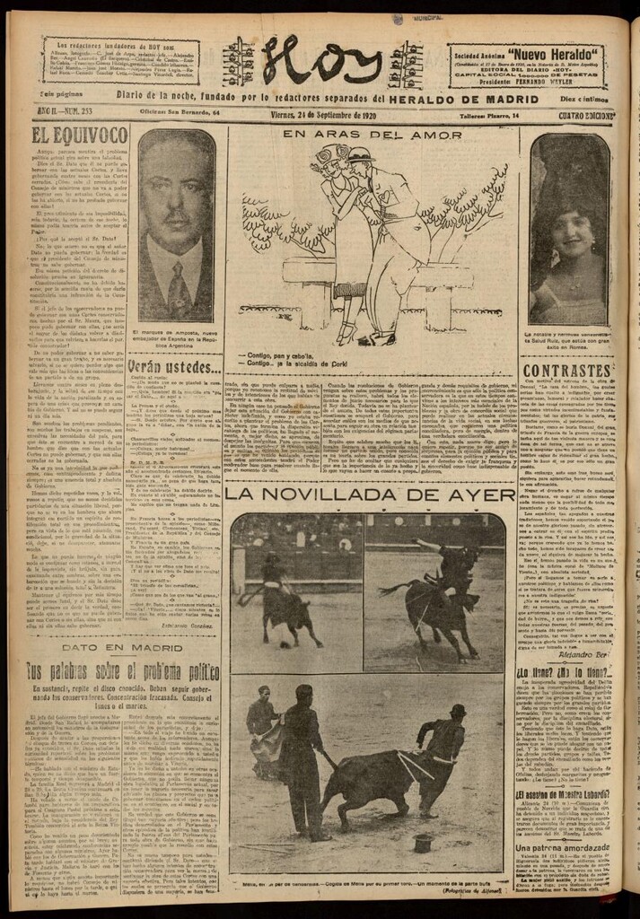 Miniatura de Hoy del 24 de septiembre de 1920