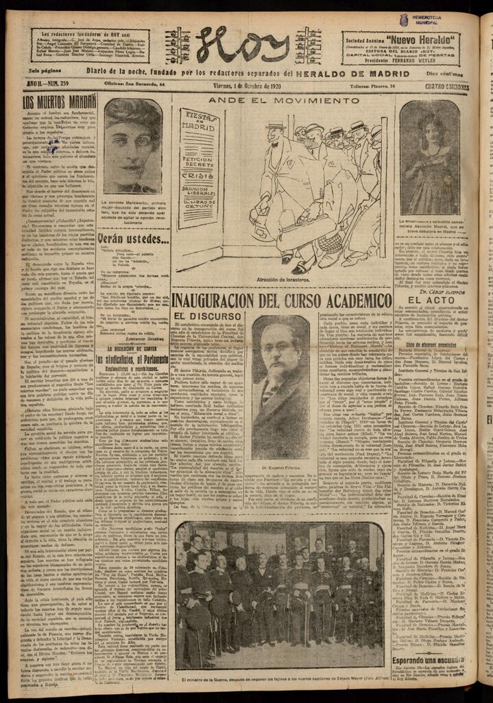 Miniatura de Hoy del 1 de octubre de 1920