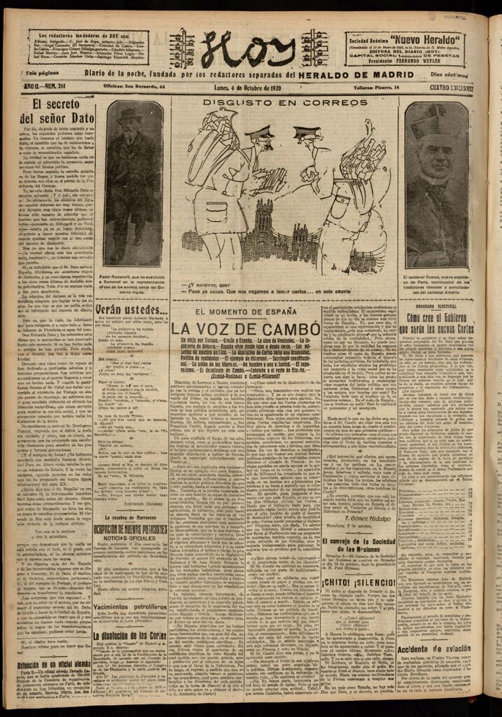 Miniatura de Hoy del 4 de octubre de 1920