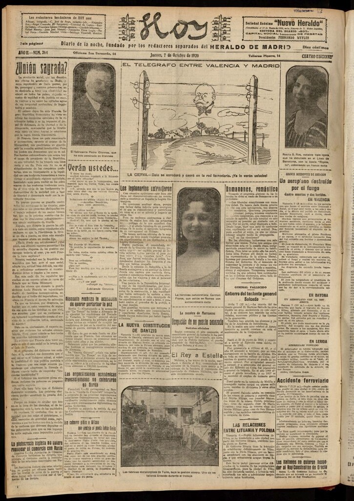 Miniatura de Hoy del 7 de octubre de 1920